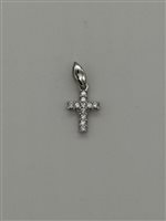 Charm Gioielleria Dossena  Croce in Oro bianco Zircone CHOR-66-253
